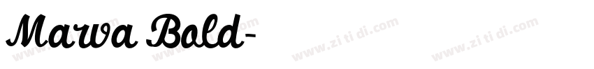 Marva Bold字体转换